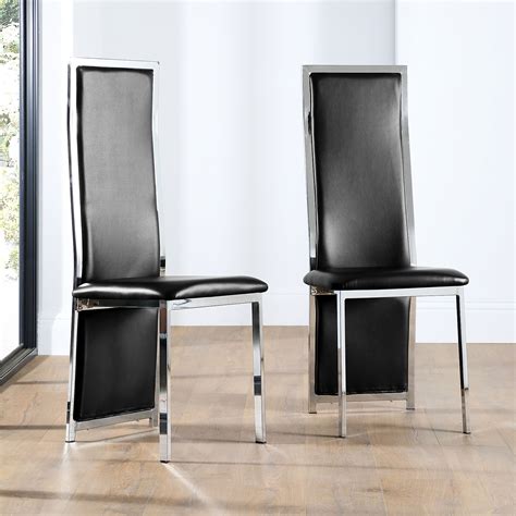 leather and chrome dining chairs|Leather and Chrome Dining Chairs